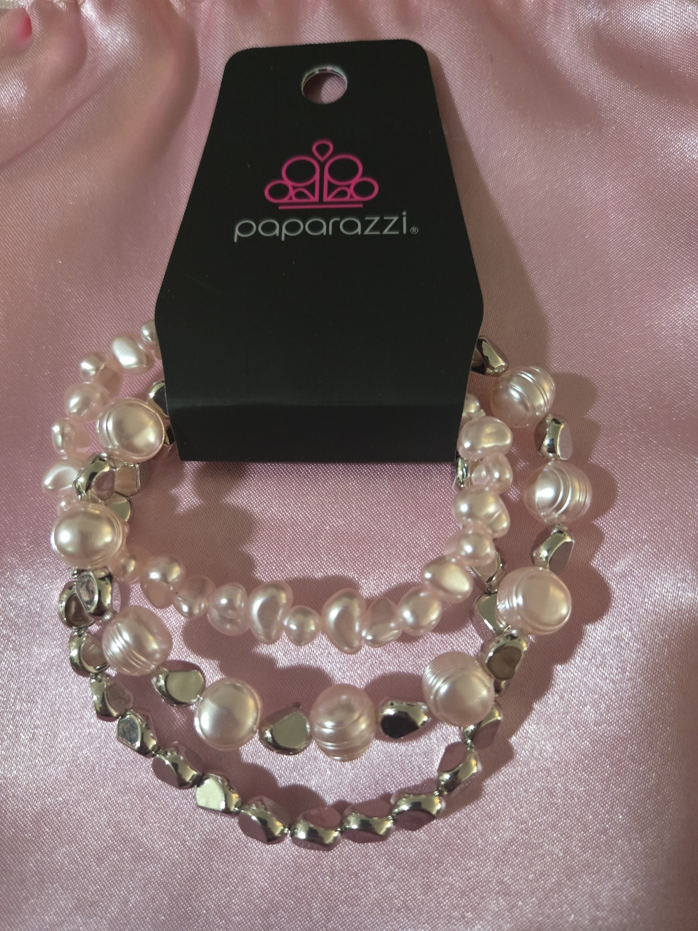 paparazzi Pearl & Silver-Tone Multi-Strand Necklace - White